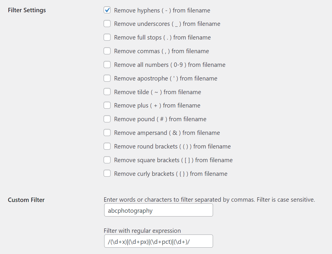 Custom Filter And Regex Filter Image Attributes Pro