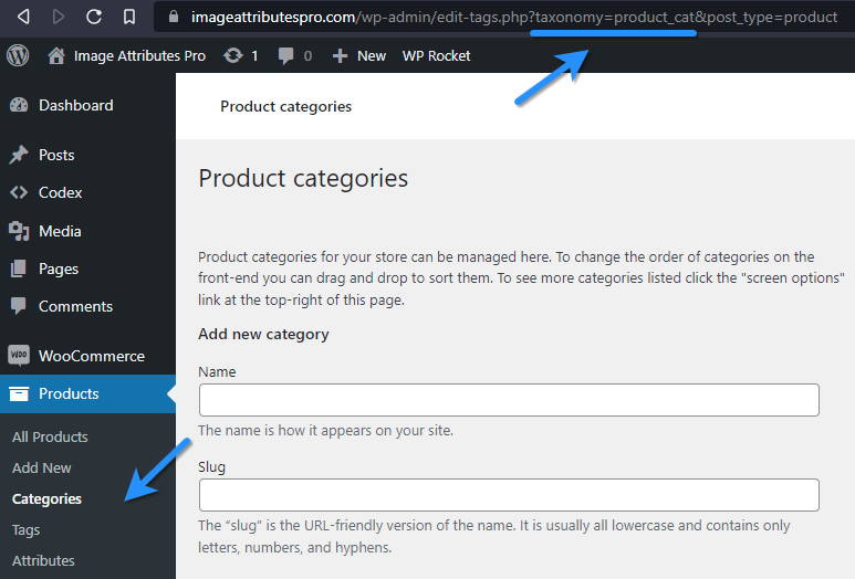 Taxonomy Name Of WooCommerce Product Category Is Product_cat