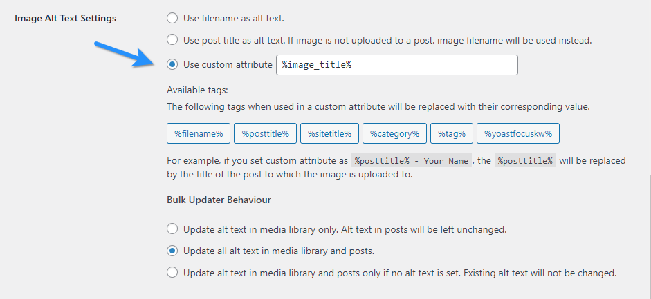 Using image_title Custom Attribute Tag As Alt Text