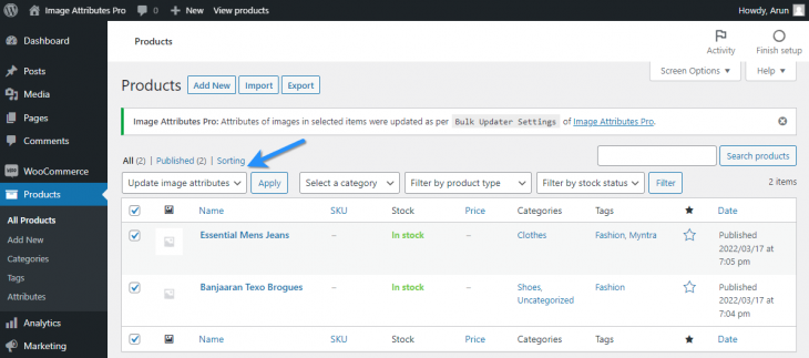 Bulk Actions In Image Attributes Pro