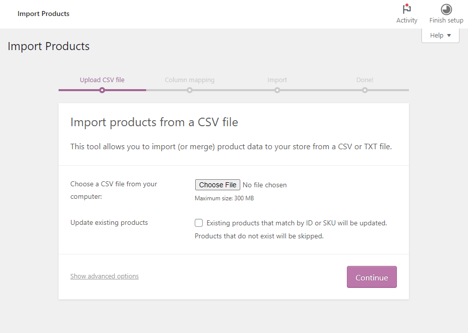 WooCommerce Import Products From CSV