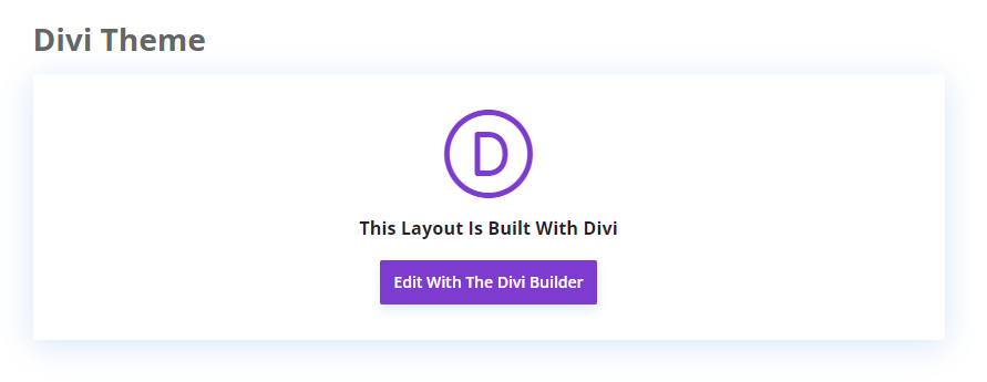 Divi Visual Builder