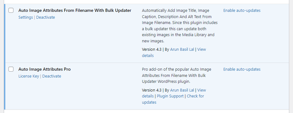 Image Attributes Pro In WordPress Plugins List