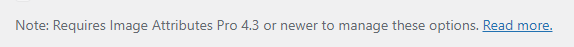 Image Attributes Pro Version Combatibiltiy Notice