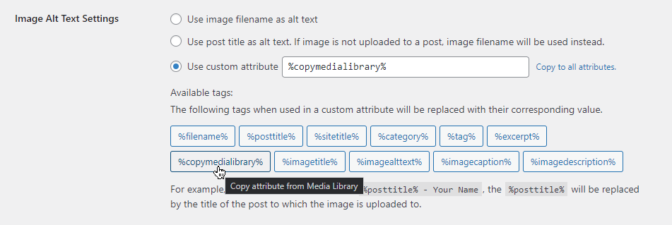Copy Attribute From Media Library To Posts