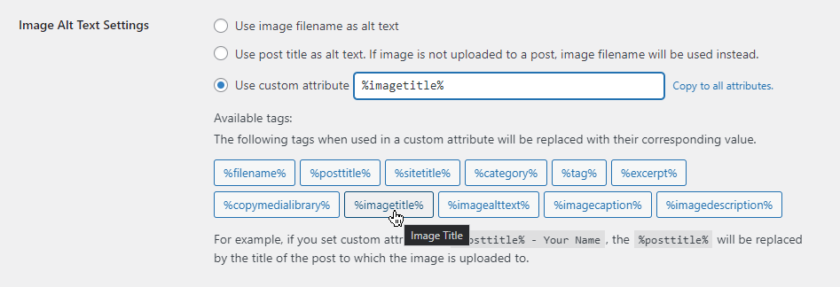 Set Image Title As Image Alt Text